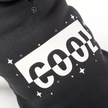 Moletom com Capuz para Caes Cool Flicks Preto 3